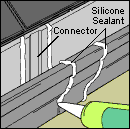 gutter rain gutters leaking seams repair caulk fix leak downspouts hometips