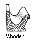 Wood rain gutter