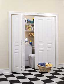 Folding doors save space, allow good access.