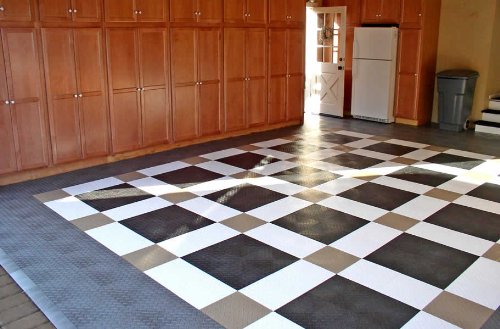 Polypropylene floor grids snap together and provide a handsome, durable floor that can withstand extremely heavy moving loads. Photo: Incstores 