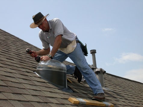 A tubular skylight is far easier to install than a conventional skylight.