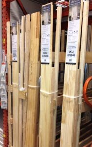 Pocket doors are sold with their frames and hardware at home centers.