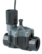 In-line sprinkler valve, for cold climates, is installed in an underground box. Photo: Rain Bird