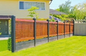 elegant crosshatch wood fencing
