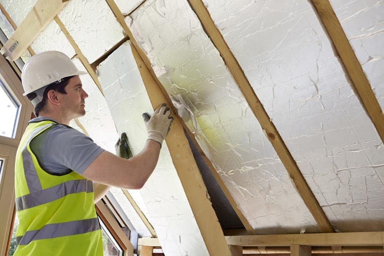 To insulate the roof in a finished attic, foil-faced foam insulation is often the best choice.