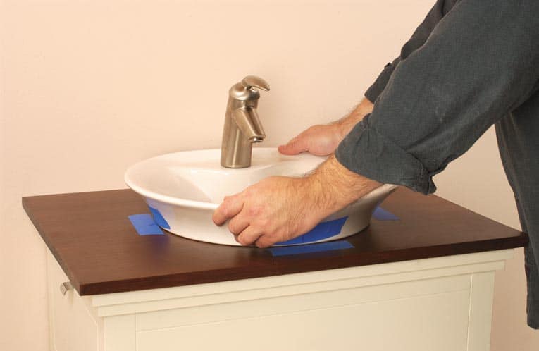 hot to install a bathroom vessel sink