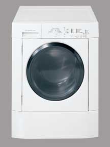 Frigidaire front loading washing machine with front glass door closed