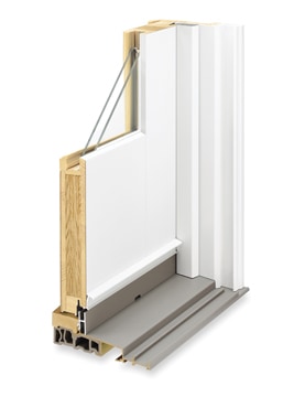 clad wood door construction