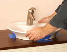 how to install bathroom sink