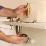 installing a bathroom faucet