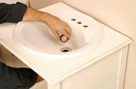 Install A Self Rimming Bathroom Countertop Sink