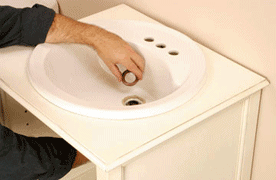 installing a bathroom sink