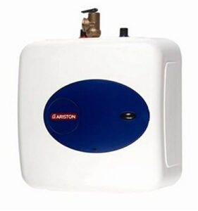 A point-of-use water heater with 2.5-gallon capacity, over a white background.
