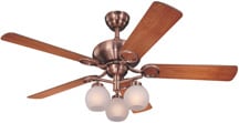 A ceiling fan can gently move warm air back down to the room.