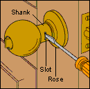 doorknob-lockset install remove a doorknob