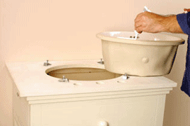 installing a bathroom sink