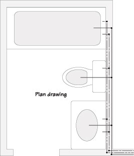 bathroom layout plan for controlling remodeling costs