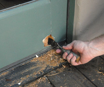 epairing exterior door