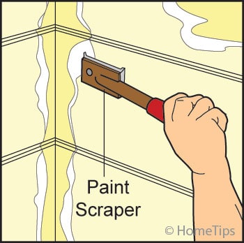 scraping peeling paint