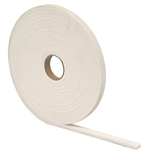 A roll of white soundproofing foam tape.