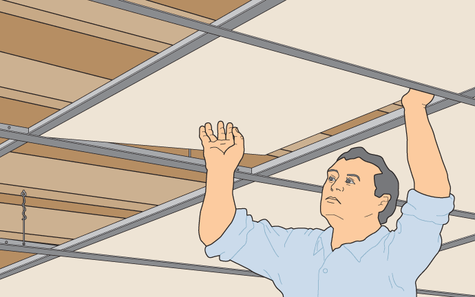 How To Install A Suspended Ceiling, How To Replace A Drop Down Ceiling