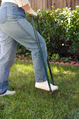 aerating a lawn