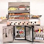 large stainless steel barbecue