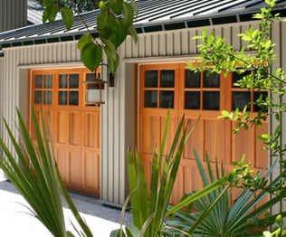 carriage style wood garage doors