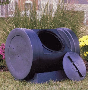 composting container that rolls and tumbles compost