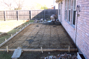 Installing Decking Concrete Patios
