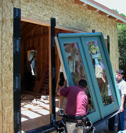 installing clad patio door