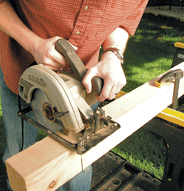 cutting with circular saw