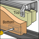 How to fix sliding door track