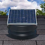 Solar attic fan doesn't require an electrical hookup.