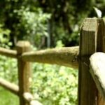wooden fence rails and posts