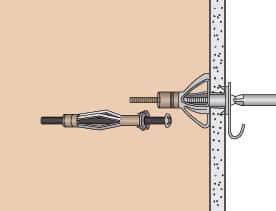 expanding anchor bolt in drywall