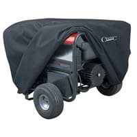 A black cover wrapped on a portable generator.