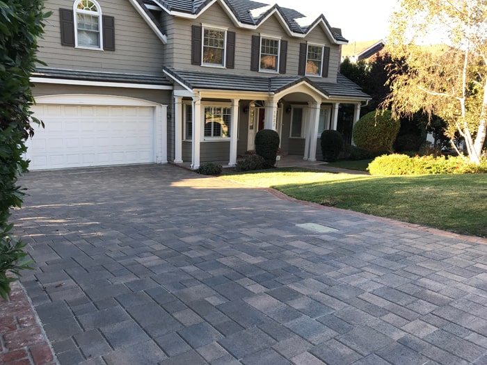 concrete paver driveway