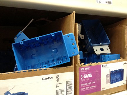 Nail-on plastic electrical boxes are affordable and easy to use.