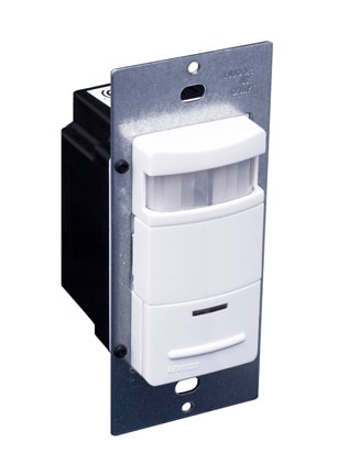 Motion-sensing switch turns on lights when it senses movement within its 180-degree field. Photo: Leviton
