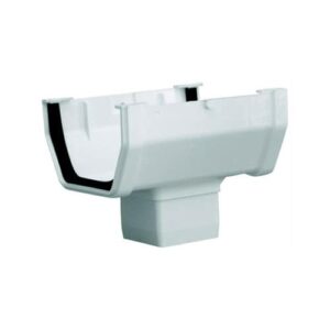 Vinyl gutter drop outlet