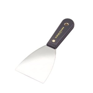 3-inch metal putty knife with dark handle