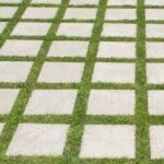 concrete pavers grass