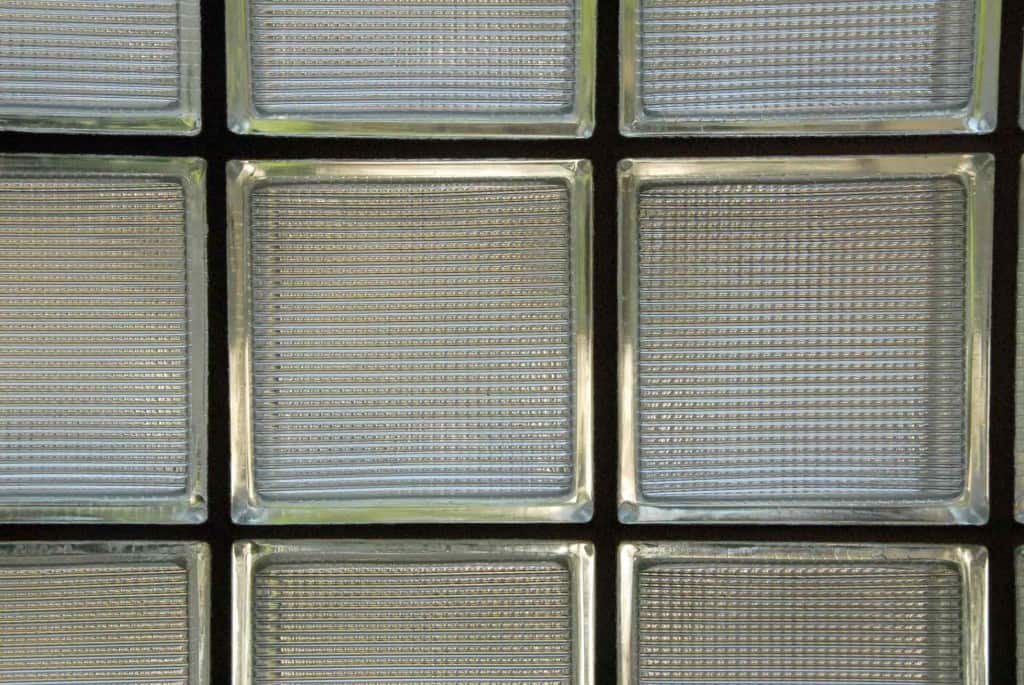 glass block window wall