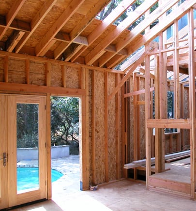 Building a wood framed house Building a wood framed house