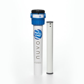 Nuvo H2O salt-free water softener with a cartridge.