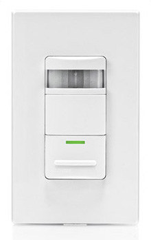 Manual-on occupancy sensor shuts off lights after a preset period upon leaving a room. Photo: Leviton