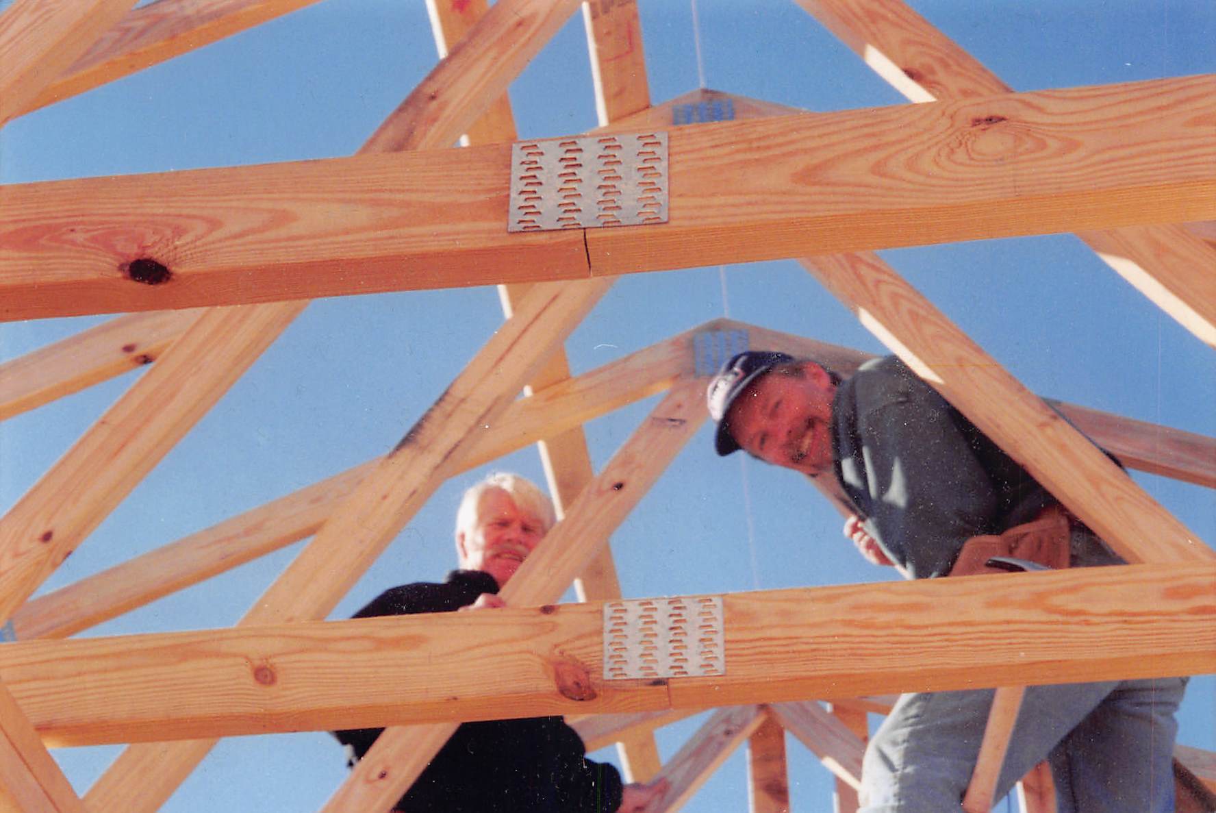 Roof trusses on Habitat for Humanity house