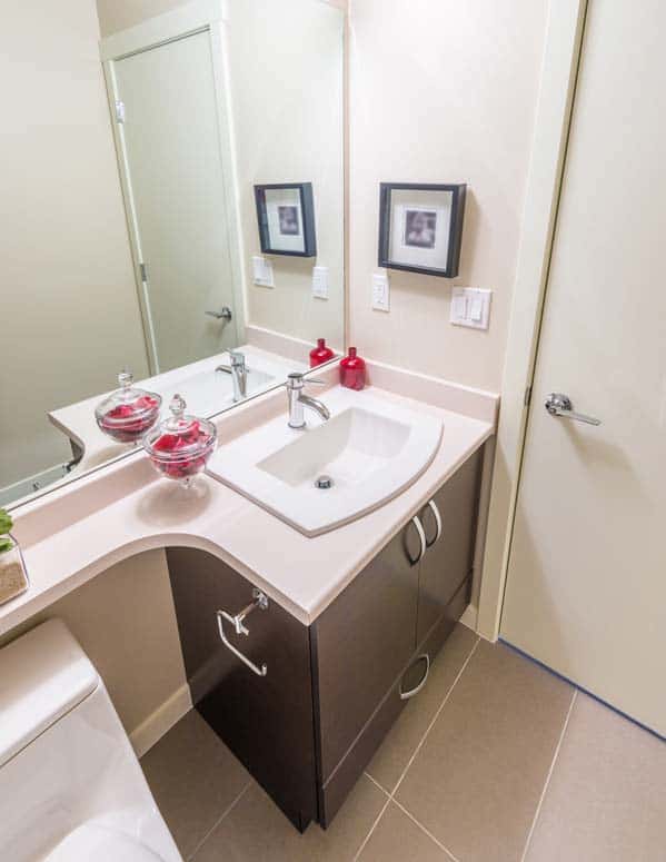 Install A Self Bathroom Countertop Sink Hometips - How To Secure A Drop In Bathroom Sink