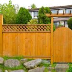 board and lattice fencing